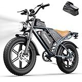 DEEPOWER Electric Bike for Adults,1500W Peak Motor 30MPH Electric Dirt Bike,Dual Suspension Ebikes for Adults, 20" Fat Tire E Bike with 624Wh 40 Miles Battery,UL2849 Tested