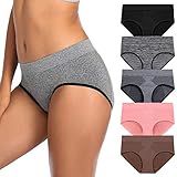 Ocojoce Womens Underwear, wicking underwear,Seamless Sports Athletic Hipster Breathable Performance Underwear for Women (Multicolored A, Large)