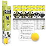 The Peel People PickleWiz At Home Pickleball Trainer, Ultra Repositionable Wall Decal Targets, Silent Foam Ball Included, QR Code to Free Online Drills
