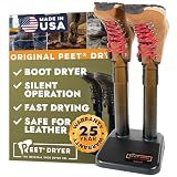 PEET Original Portable Electric Boot & Shoe Dryer, Silent & Always-On | Dries Boots, Shoes & Sneakers Overnight, Safe on All Materials, For Work, Hiking & Hunting Gear, Made in USA, 25-Yr Warranty