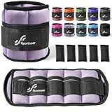 Sportneer Adjustable Ankle Weights Set - 1 Pair (2-10 lbs) Removable Sandbags for Women & Men, Comfortable Neoprene Leg Weights for Walking, Running, Pilates, Yoga, Home Workout & Physical Therapy