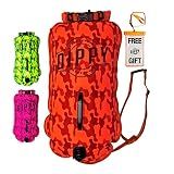DIPPY Swim Buoy for Open Water Swimmers | 28L Waterproof Dry Bag Tow Float Swim Bubble for Adults | Triathlon Dry Bag | Sea Swimming Float | Drybag Open Water