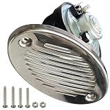 SUONE 5190512 Boat Horn 316 Stainless Steel Concealed Flush Mounting Marine Boat Horn Sound up to 125dB,With Mounting Screws