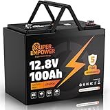 12V 100Ah LiFePO4 Battery, Group 24 Deep Cycle RV/Trolling Motor Battery
