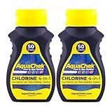 AquaChek Yellow 4-Way Test Strips for Pool & Spa – 50 Count – Lab Verified Accuracy for pH, Chlorine, Alkalinity & Cyanuric Acid – Fast Results – Made in USA - (2-Pack)