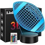 Linkax Football Gifts for Teens Boys Girls, School Supplies Rugby 3D Illusion Night Light for Kids, Toys for Ages 8-13, Back to School Presents,6 7 8 9 10 11 12 13 Year Old Birthday Gifts Room Decor