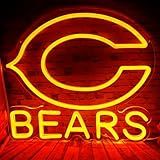 Rugby Football Sports Team Neon Sign Suitable for Bears Logo for Wall Decor USB Powered Dimmable Led Light Up Signs for Bedroom Men Cave Home Bar Decor Birthday Xmas Gifts for Fans Kids