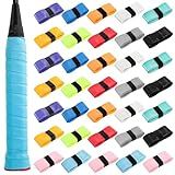Nagpew 36 Pieces Tennis Racket Grip Tape, Colorful Overgrip Tape for Anti Slip and Absorbent Grip, Precut Racquet Handle Wrap Finishing Tape for Tennis, Pickleball, Squash, Badminton