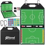 Wsixsui Foldable Soccer Coaching Board with Handle for Coaches