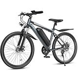Loeook Electric Bike for Adults, 26" Ebike with 1000W Peak Motor, 20MPH 50Miles Electric Mountain Bike with 48V Removable Battery, 7-Speed, Front Suspension, LCD Display, UL 2849 Certified