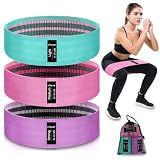 3 Levels Exercise Bands, Workout Fabric Resistance Bands for Women and Men