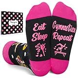 HAPPYPOP Unique Gifts for Gymnasts - Gymnastics Gifts for Girls, 10-12 Year Old Girl Gymnast Socks