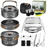 18Pcs Camping Cookware Cooking Set, Joyfair Camp Mess Kit with Utensils