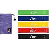 AndeFit Resistance Bands Set - 5 Levels for Home Workout, Glutes, Yoga & Strength Training - Durable Fitness Bands with Carry Bag