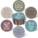 48 Pcs Thank You Appreciation Coasters Set for Teacher, Morandi