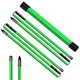ATTRACTIVE 48-Inch Golf Alignment Sticks 2 Pack Collapsible Golf Practice Rods for Aiming, Putting,Golf Training Sticks with Clear Tube Case (Green)