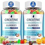 MaxHemp Creatine Gummies for Men & Women - Creatine Monohydrate Gummies 5g, Muscle Builder, Energy Boost & Pre-Workout Supplement, Low Sugar Taurine Chewable Gummy 2 Pack