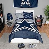 FOCO Dallas Cowboys NFL Team Color Bed in a Bag Comforter Bedding 3 Piece Twin Set