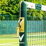 Vermont Round Tennis Posts [Optional Sockets] | ITF Regulation Posts – Brass Winder Included (Posts & Ground Sockets)