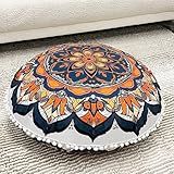 Turnextte 32 in Meditation Floor Cushion, Round Large Floor Pillow for Adult, Yoga Pillows for Sitting On Floor, Boho, Memory Foam Filling