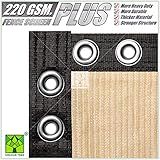 ColourTree 6' x 50' Beige Plus Extra Heavy Duty Fence Privacy Screen Windscreen, Commercial Grade 220 GSM