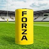 FORZA Low Height Rugby Tackle Bag – Pro Model Contact Training Pad with Shock Reducing Foam Core, 615gsm Reinforced Cover & Padded Handles – Junior to Senior Rugby Practice Bag (Yellow, Junior)