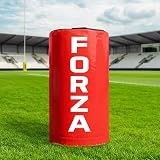 FORZA Low Height Rugby Tackle Bag – Pro Model Contact Training Pad with Shock Reducing Foam Core, 615gsm Reinforced Cover & Padded Handles – Junior to Senior Rugby Practice Bag (Red, Junior)