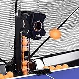 WAYMARK S6PRO Table Tennis Training Robot with Detachable Net, 100 Balls & Loopable Serve Function for Ping Pong Practice