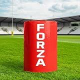 FORZA Low Height Rugby Tackle Bag – Pro Model Contact Training Pad with Shock Reducing Foam Core, 615gsm Reinforced Cover & Padded Handles – Junior to Senior Rugby Practice Bag (Red, Youth)