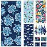 Ovveroche 4 Pack Microfiber Beach Towels, 71" x 32", Animal Print, Colorful, Lightweight, Quick Dry, Sand Free, Suitable for Travel, Swimming, Camping, Cruise Ship Vacation