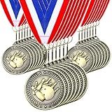 Remuuly 30 Pcs Gold Medals Bulk 2'' Basketball Soccer Baseball Volleyball Football Lacrosse Kickball Cheer Bowling Trophy Medals for Awards for Sports Participation Winner Gift(Gold,Bowling)