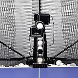 WAYMARK Ping Pong Machine with Net Table Tennis Robot JT-A with Intercepted Net for Training Suitable Ping Pong Table Come with 100 Balls