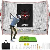 Golf Net, 10x7FT Heavy Duty Golf Chipping Nets with Mat for Home Practice