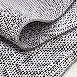WochiTV Non Slip Drainage Mats PVC Pool Floor Mat 0.23'' Thick Outdoor Indoor Parking Space Mat for Bathroom Garage Basement Backyard Commercial Kitchen 3x3.3Ft, Grey