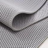 WochiTV Non Slip Drainage Mats PVC Pool Floor Mat 0.23'' Thick Outdoor Indoor Parking Space Mat for Bathroom Garage Basement Backyard Commercial Kitchen 3x3.3Ft, Grey