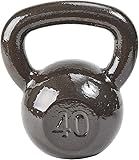 Fitvids Kettlebell Cast Iron Solid Smooth Weights for Strength Training, Home Workout Gym, Training Kettlebells Sets for Women & Men, 40lbs