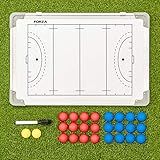 FORZA 18in x 12in Double-Sided Sports Coaching Whiteboard | 13 Sports Options - Magnetic Markers, Pen, and Eraser Included (Field Hockey, Without Carry Bag)