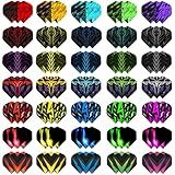 Dart Flights 105 Pieces (35 Unique Sets), 100 Micron PET, Universal Fit for Aluminum & PVC Shafts, for Steel & Soft Tip Darts, Premium Tournament Quality with 7 Designs