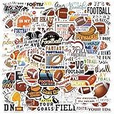 Cool Football Stickers for Boys, Cute Rugby Waterproof Stickers for Water Bottle,Laptop,Computer, 50PCS Vinyl Fun Hapiuen Sport Decals for Teens Adults, Party Supplies (Football)