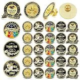 Lyrow 50 Pcs Outstanding Employee of The Month Lapel Pin Excellence Plated Enamel Reward Pin Team Gifts for Employees(Classic Style)