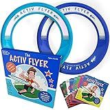 Activ Life 2 Pack Flying Rings for Kids, Fun Beach Toys, Gifts for Boys & Girls Aged 3-14, Cool Family Outdoor Games, Play at Playground, Easter Basket Fillers Birthday Presents, Cyan/Blue