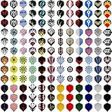 MaxMau Dart Flights,144 pcs Standard Shape Professional Flight Feather Replacement Tails Wing for Steel Tip and Soft Tip Darts