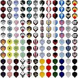 MaxMau Dart Flights,144 pcs Standard Shape Professional Flight Feather Replacement Tails Wing for Steel Tip and Soft Tip Darts