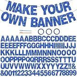 BEISHIDA Glitter Blue 116 PCS A-Z DIY Letter Custom Banner Party Decor
