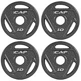 CAP Barbell 2-Inch Olympic Grip Weight Plate, 10 lb, Set of 4 plates