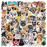 Aigemumy 50 PCS Funny Dog Stickers Cute Animal Sticker for Journaling Laptop Scrapbook Water Bottles Guitar Suitcase Phone Snowboard Waterproof Vinyl Gifts for Women Girl Kids Adult Teens