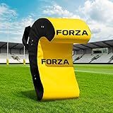 FORZA Rugby Ruck & Roll Pads | C-Shaped Rugby Contact Pads for Tackling, Rucking & Breakdown Drills | Foam Core & Handles | Junior & Senior Sizes (Yellow, Junior)
