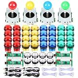 EG STARTS 4 Player Arcade Buttons & Stick for Classic Arcade DIY Kit Parts