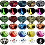 WLHGH Dart Flights, 6 Styles, 30 Sets, 90 Pieces, PET Standard Accessories for Darts, Perfect Equipment for Soft/Steel Tip Darts Games (6 Styles, 30 Sets, 90 Pieces)
