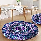 Mandala Meditation Cushion, Boho Meditation Mat, Meditation Pillows for Sitting on Floor, Cushions for Sitting in Home and Outdoor, Round Floor Pillows Cushion Seating for Yoga 22'' X 22''